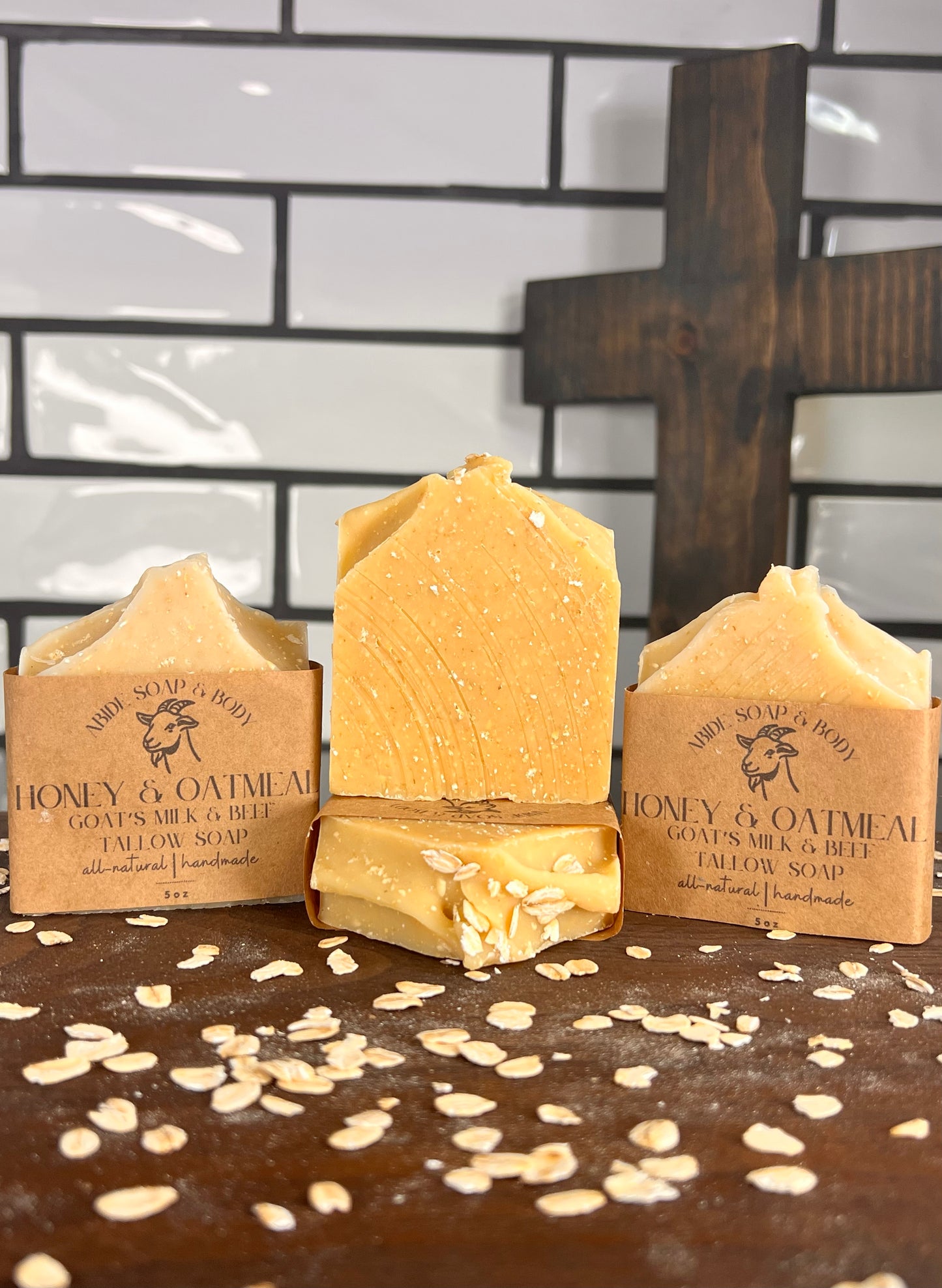 Honey & Oatmeal Goat's Milk & Beef Tallow Soap Bar